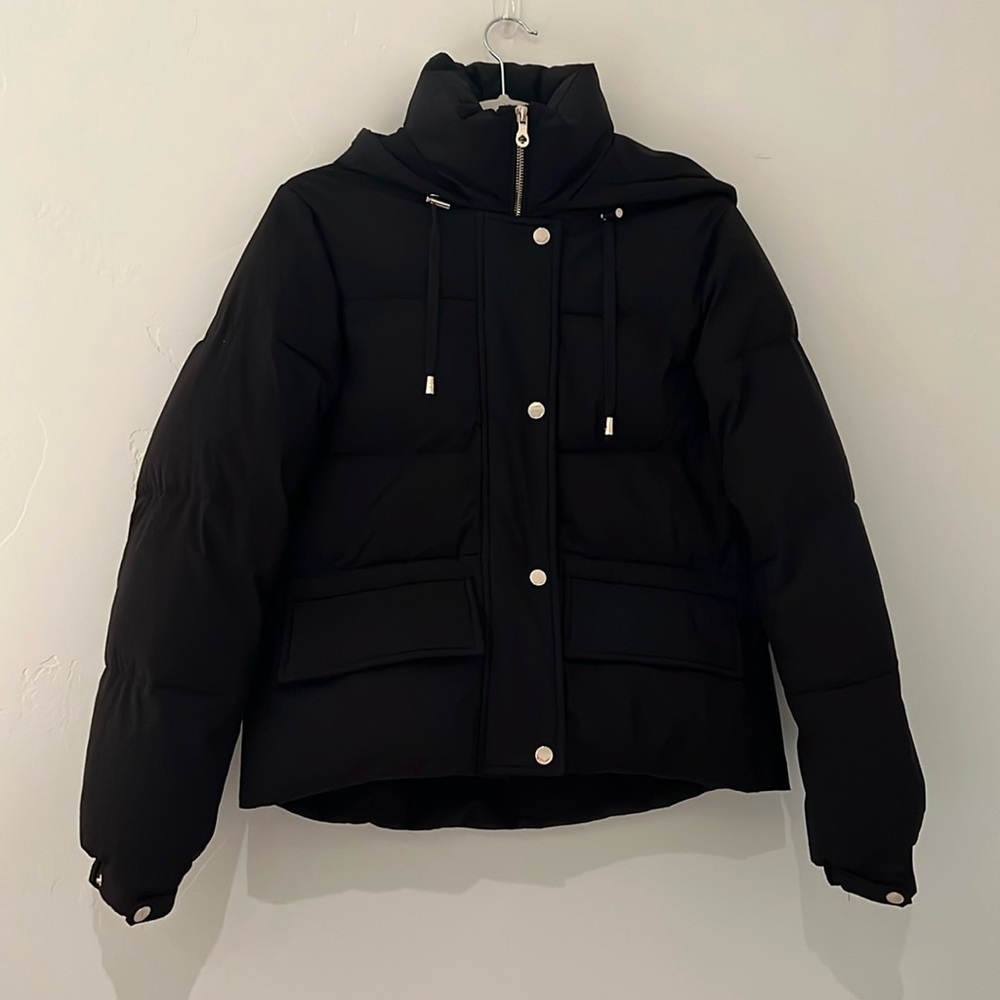 KATE SPADE Black puffer with hood